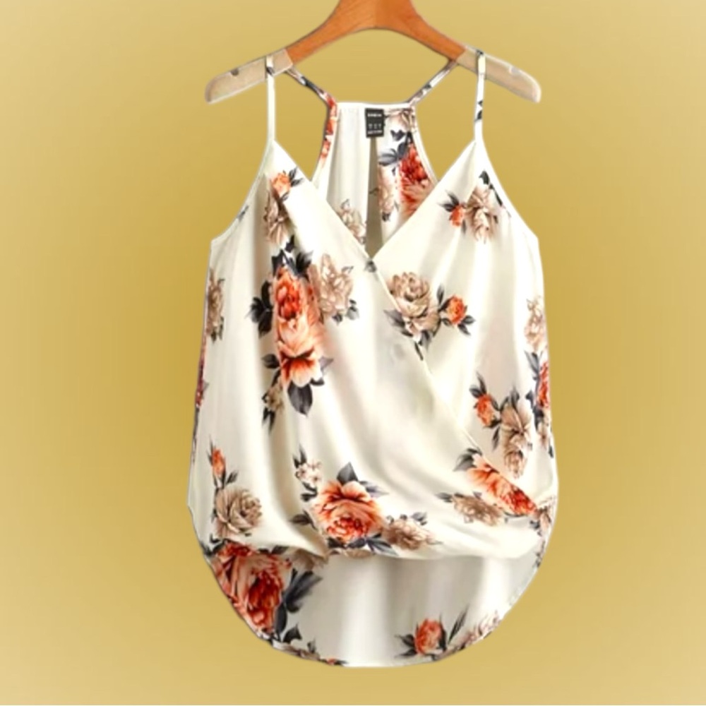 Clasi Floral Print High Low Hem‎ Spring Cami Top